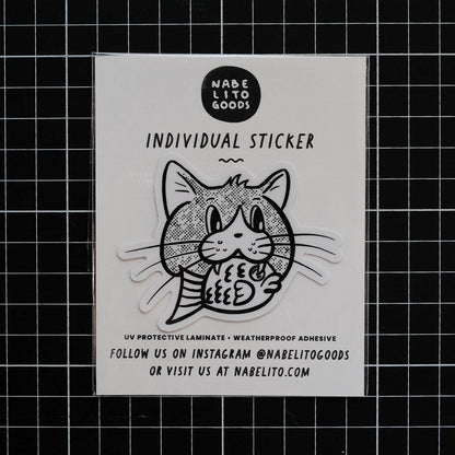 Feline Feast Fish Sticker