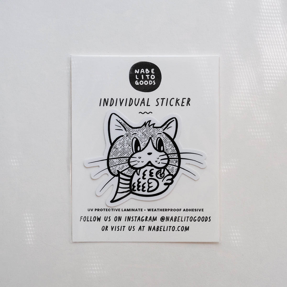 Feline Feast Fish Sticker